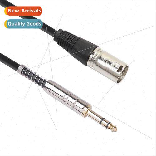 Double shielded cable large three core 1/4 connector 6.35mm