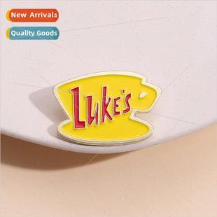 Personalized Drip Oil Yellow Pins Creative Lapel Mono Brooch