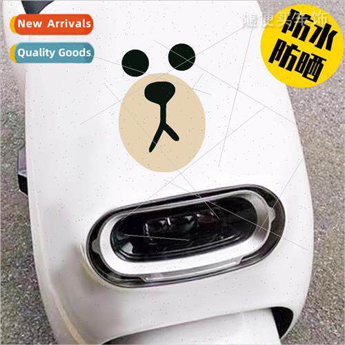 Electric car head stickers lights decorative stickers cute b