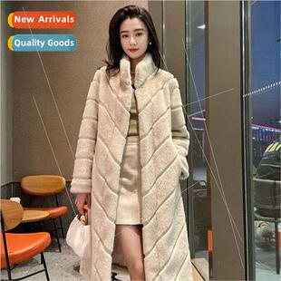2023 new Korean imitation mink velvet fashion fur coat femal