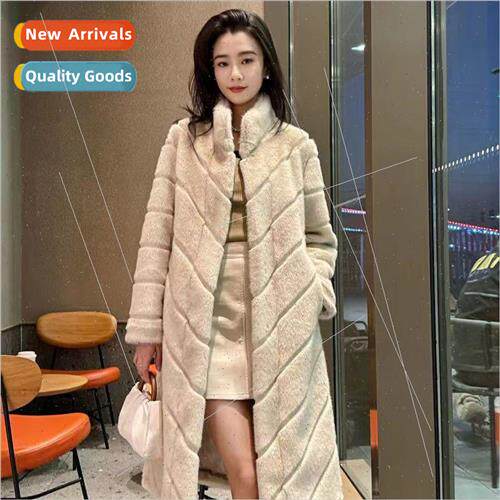 2023 new Korean imitation mink velvet fashion fur coat femal