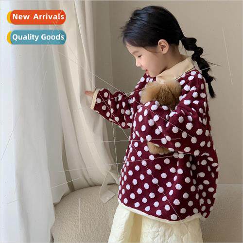 Childrens sweater 2023 winter  girls Korean  of the false tw