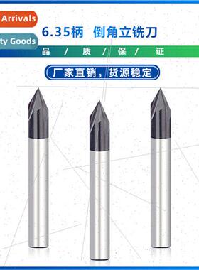 New 6.35 shank chamfering end mill 3 flutes 60 degree millin