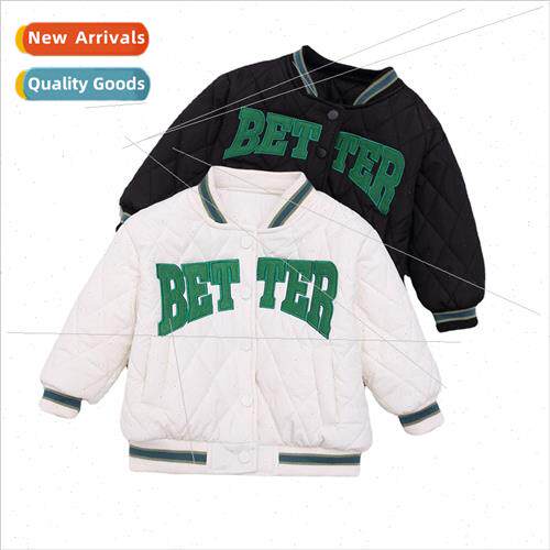 Childrens clothing girls winter cotton jacket 2023 new fall