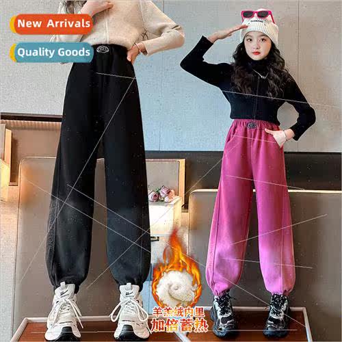 Girls pants fall and winter outside wear 2023 new winter  of