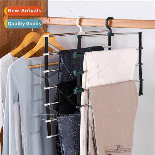 Household multi-layer pants rack multifunctional closet stai