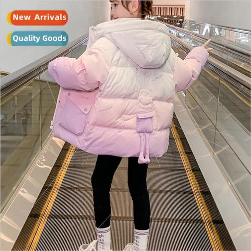 Girls cotton jacket thickened winter dress Yanqi 2023 new ch