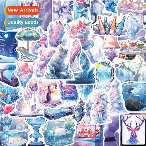 50 cartoon ice world stickers can diy decoration handbook he