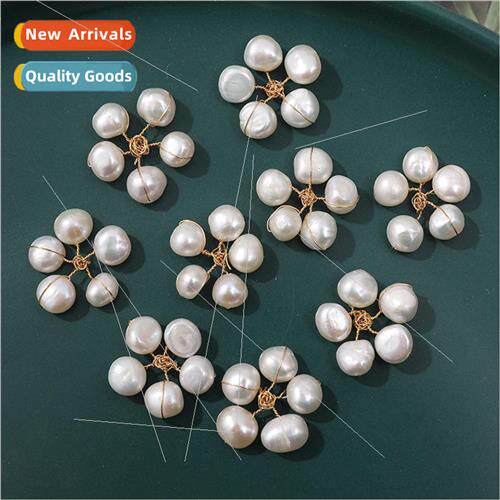 Fashion versatile irregular pearl flowers diy handmade weavi