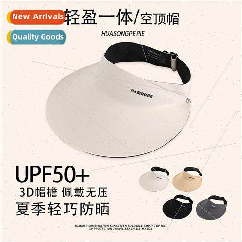 Sunscreen hat one-piece -marking nylon large brimmed hollow