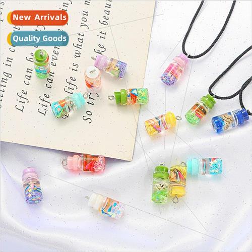 Creative drift bottle DIY jewelry mini earrings pendant tran