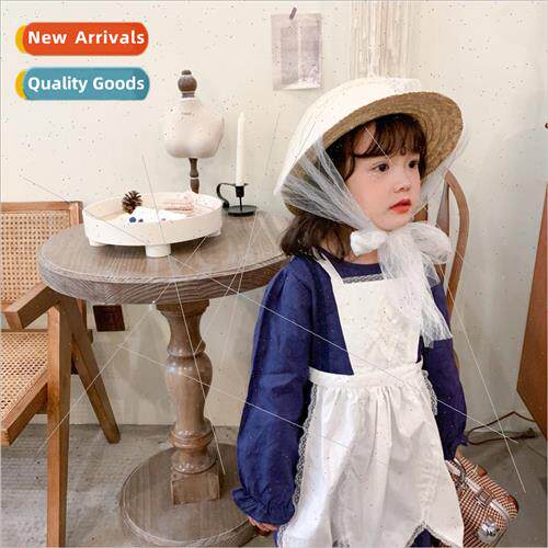 Girls dress lace cover skirt suit 2022 spring Korean  of chi