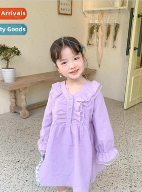 2021 Korean spring new baby gas plaid skirt A-line skirt gir