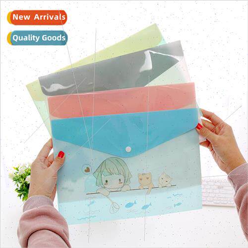 Korea A4 PVC file bag cartoon horizontal section animal cute