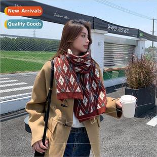 new Korea shawl female plaid winter matching Scarf hundred
