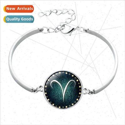 Jewelry Zodiac Time Gemstone Glass Bracelet 12 Zodiac Bracel