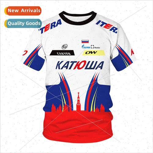 2023 Summer New 3D Digital Printing Mens Round Neck Short Sl