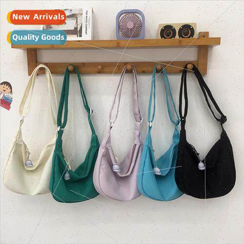 Japanese simple canvas dumpling bag female 2021 new Korean c