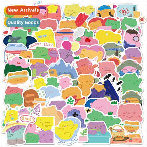 50 colorful candy bear doodle stickers DIY luggage notebook