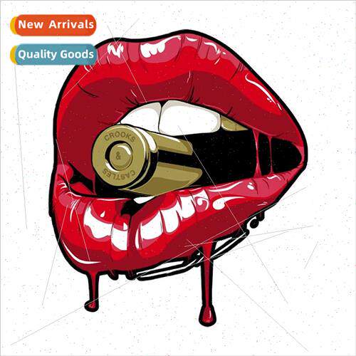 Car stickers bullet lips personalized creative car stickers