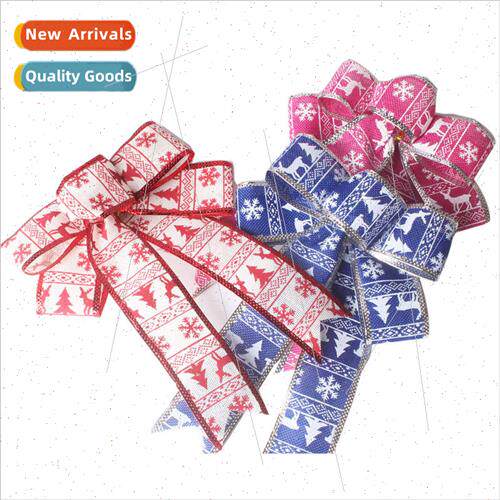 2023 New DIY Burlap Christmas Bow Handmade Finished Christma