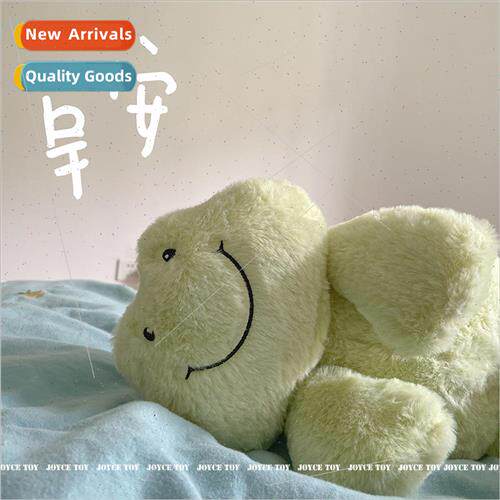 Healing doll smiling frog doll green frog plush toys sleep w