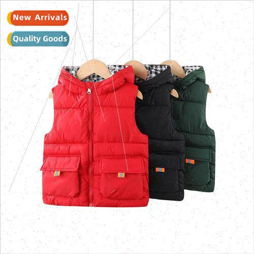 Childrens down cotton vest fall and winter men and women chi