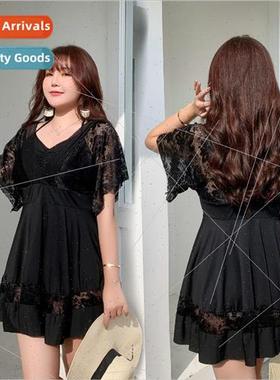 New large size one-piece swimsuit belly-shading thin conserv