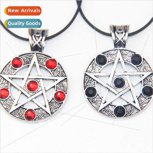 Black Deacon Satanic Symbol Hollowed Out Pentagram with Diam