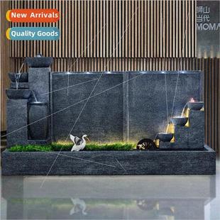 ornaments fountain curtain wall running screen water