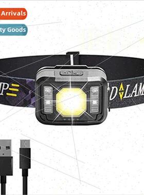 New strong light sensor headlamp three light source fishing