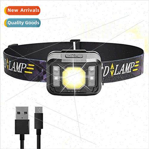 New strong light sensor headlamp three light source fishing