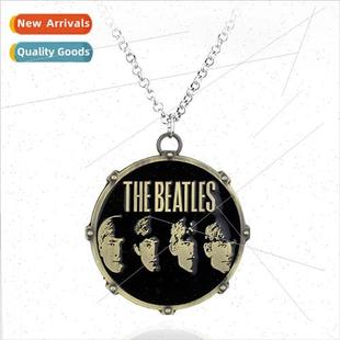 the Beatles necklace rock pendant band head British member