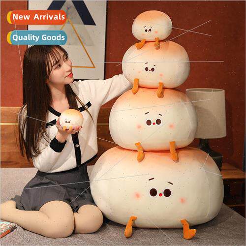 Cute soft bun pillow food plush toys girls bedroom bed cushi