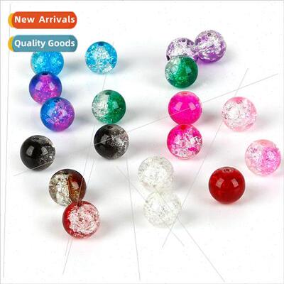 Glass pop crystal crackle beads handmade diy beading materia