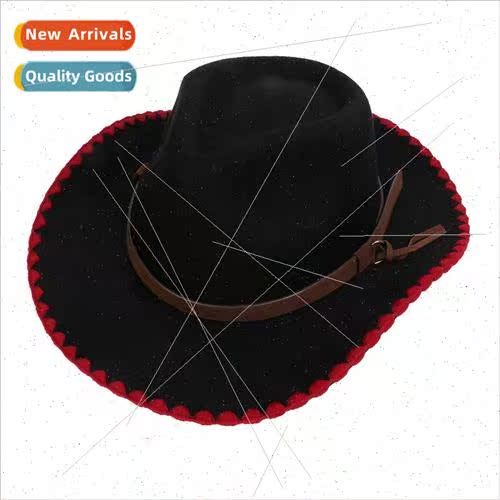 Western cowboy hat fall and winter new tweed felt hat outdoo