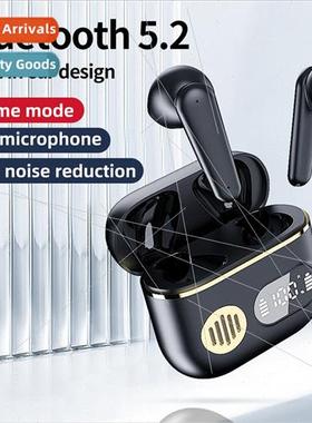 Mini digital display retro wireless bluetooth headset half i