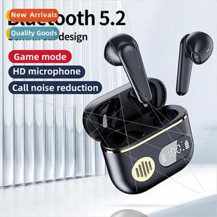 Mini digital display retro wireless bluetooth headset half i