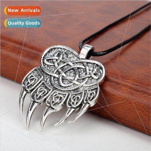 Viking Slavic Wolf Paw Pendant Viking Odin Bear Claw Pendant