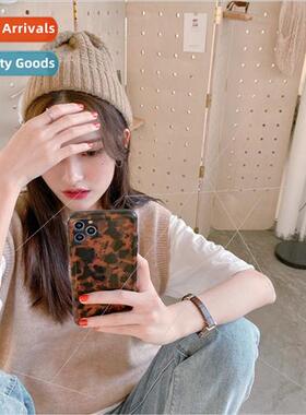 适用 apple 14pro amber leopard tortoiseshell 11 phone case i