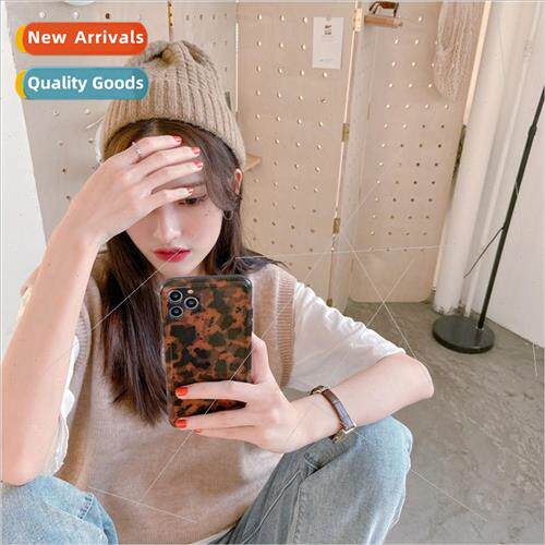 适用 apple 14pro amber leopard tortoiseshell 11 phone case i