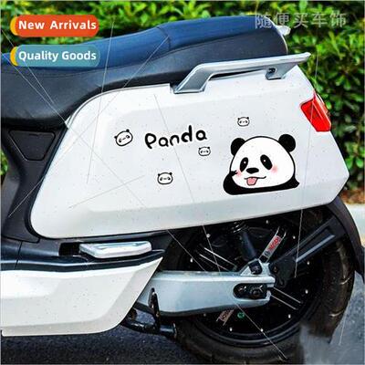 Electric car stickers motorcycle body stickers cute panda ba
