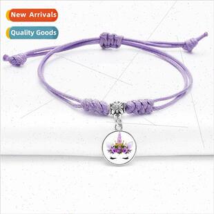 Unicorn Gemstone Miss Purple Bracelet Rope