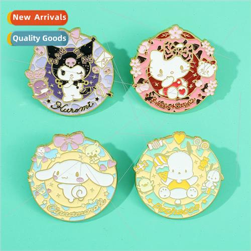 Sanrio badge Melody Kuromi Yuji dog kt cat Pacha dog pudding