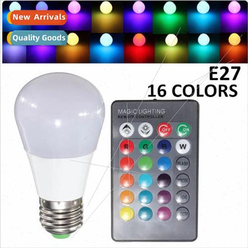 One E27 3W Dimmable RGB LED Color Changing Bulb 24 Keys IR R