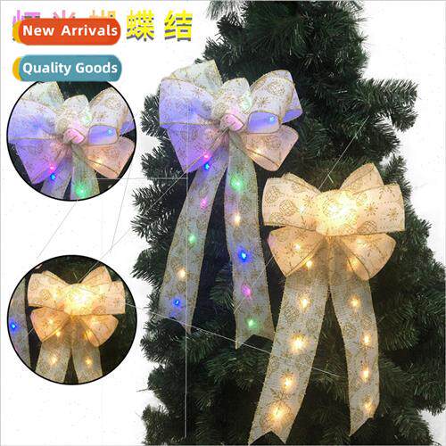 2023 New Christmas Bow with ghts Christmas Tree Indoor Door