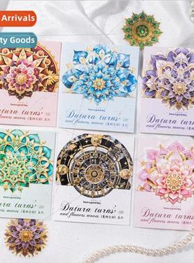 PET stickers Man turned flower shift series of three-dimensi