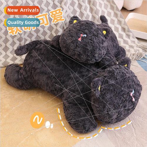 New cute black cat doll skin-friendly soft childrens compani
