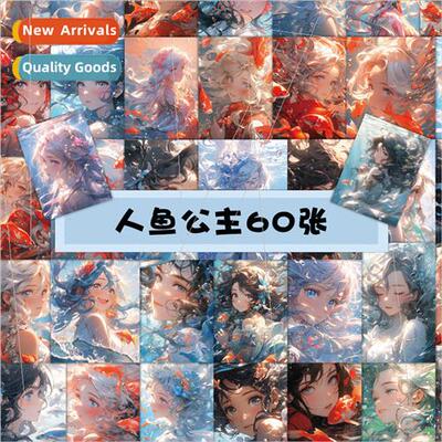 60 mermaid princess stickers underwater girl handbook sticke