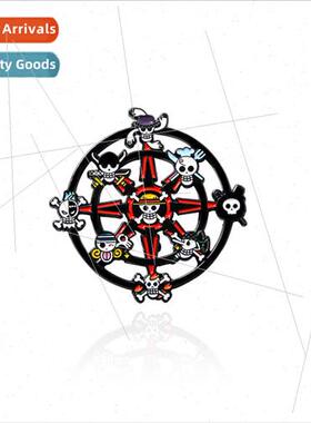 Anime  King of Thieves skeleton skull logo pin One Piece Str